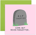 Central 23 30th Birthday Card - 'RIP Twenties' - Funny Birthday Cards for Women Men Age 30 - Daughter Granddaughter - Him Her - 30 Year Old - Comes With Fun Stickers