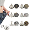 6 Pcs Buttons for Jeans,Adjustable Pant Waist Tightener,No Sew and No Tools Instant Jean Button Pins for Pants, Simple Installation, Reusable and Adjustable (Style 1)