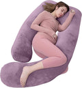 AS AWESLING Pregnancy Pillow, Nursing, Support and U Shaped Full Body Pillow for Pregnant Women with Removable Cover (PURPLE)