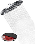 Hibbent Self-Cleaning Rainfall Shower Heads, Fixed Rainfall Shower Head 10 Inch, Round Powerful High Pressure Overhead Shower Head with self-Cleaning Mechanism, Chrome