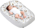 Medi Partners Baby Nest Pod for Newborn Babynest Sleep Bed - 100x60x15 Lounger Essentials 0-12 Months sleeping bilateral Cocoon 100% Cotton Waffle (Deer with grey Waffle)