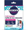Ecozone Kettle & Iron Descaler | Easy Use Sachets | Powerful Limescale Removal