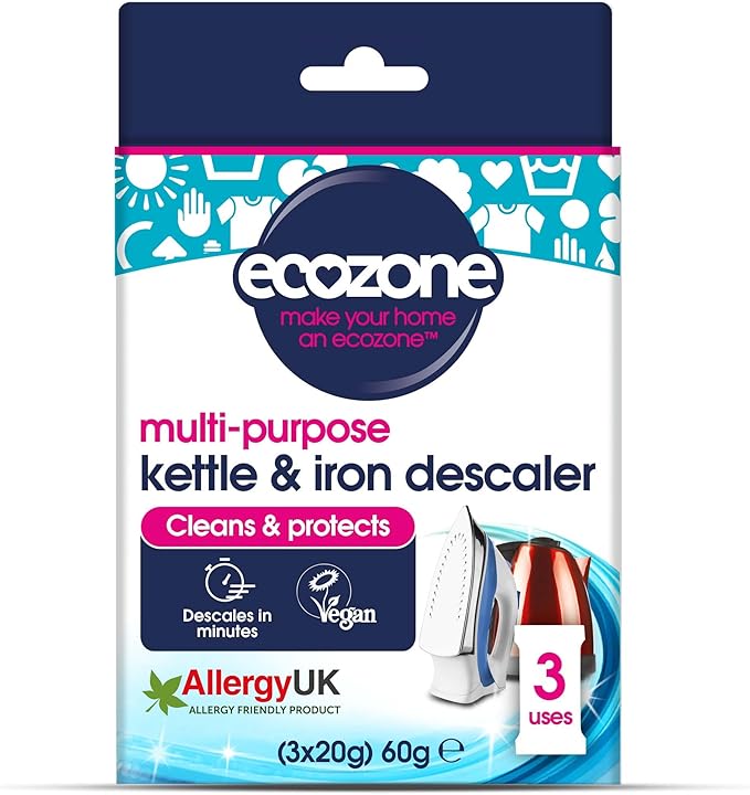 Ecozone Kettle & Iron Descaler | Easy Use Sachets | Powerful Limescale Removal