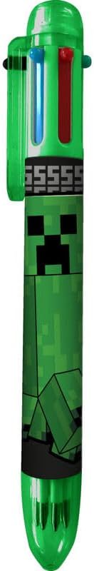 Minecraft Multicolour Pens 6-in-1 Retractable Ballpoint Pens Rainbow Barrel Novelty Pen Kids Office School Supplies Students Children Gift