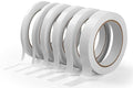 6-Roll Double Sided Tape (120m Total) - Assorted Widths: 6/6/10/12/15/20 mm for Crafts, Card Making, Decor, Gift Wrapping, Office & Everyday Use - Thin & Strong Adhesive - 20m/Roll