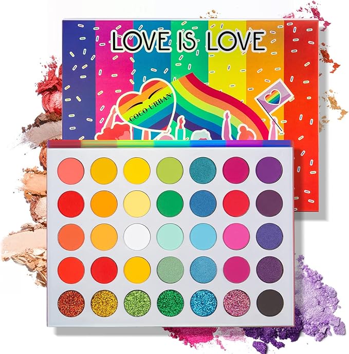35 Colors Eyeshadow Makeup Palette, Highly Pigmented Colorful Long Lasting Waterproof Eye Shadow, Shimmer Matte Glitter Metallic Dramatic Eyes Shadow Make Up Pallet Cosmetics Gift Kit (35C)