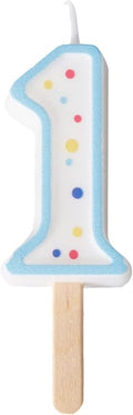 PME Blue Number 1 Candle, Small Size,4.3 cm