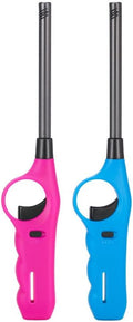 ezkart 2pk Large BBQ Lighters Refillable Safety Gas with Assorted Colours Suitable for Kitchen, Barbecue, Candles, Camping, Cooking, BBQs, Fireworks etc (2)