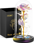 Otlonpe Valentines Rose Gifts for Her - 7.6'' Forever Eternal Glass Flowers Gifts for Valentines Mothers Day Christmas - Birthday Gifts for Women 30th 40th 50th 60th, Love Gift for Mum Wife Girlfriend